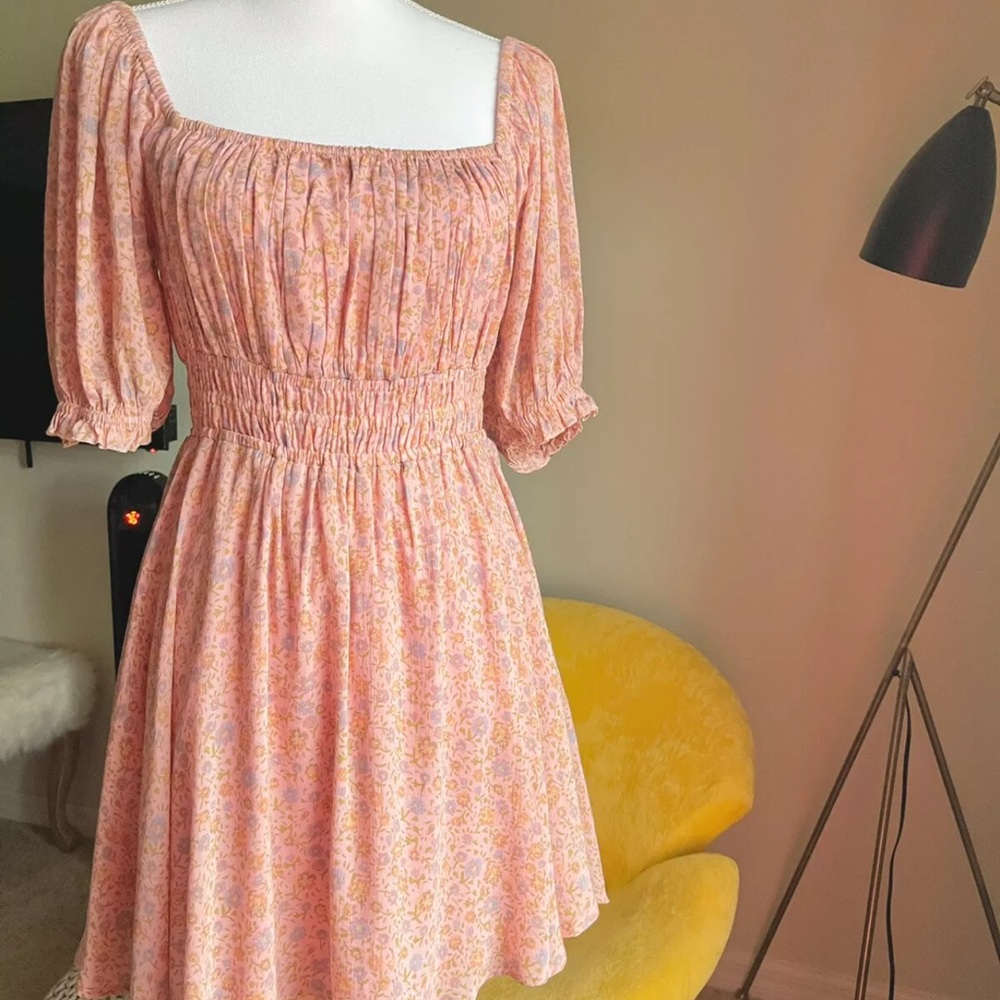 Spell Pink Floral Mini Dress - Picture 3 of 9